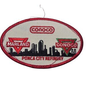 Vintage Conoco Patch Ponca City Oil Refinery Marland Gas Oklahoma Uniform